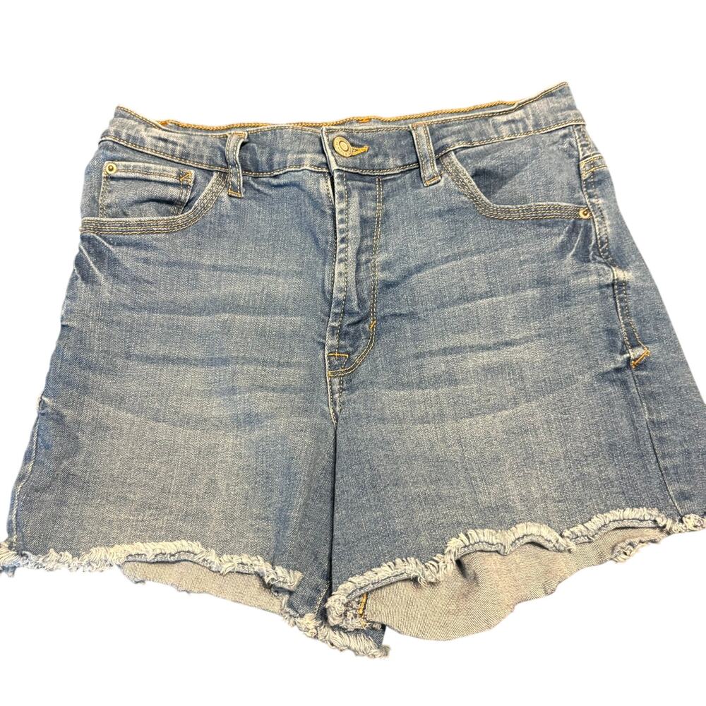 Kensie Jeans Cut Off Denim Shorts Womens 4/27 Blue Frayed Hem